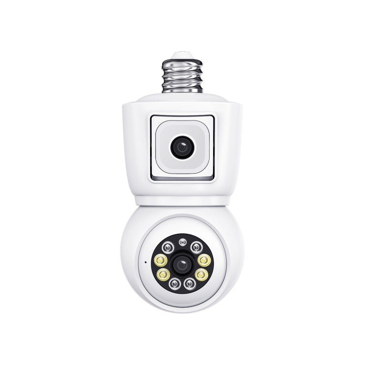 ESCAM QF202 E27 2x2MP Telecamera per visione notturna audio bidirezionale con rilevamento del movimento a doppia lente WiFi IP impermeabile, QF202