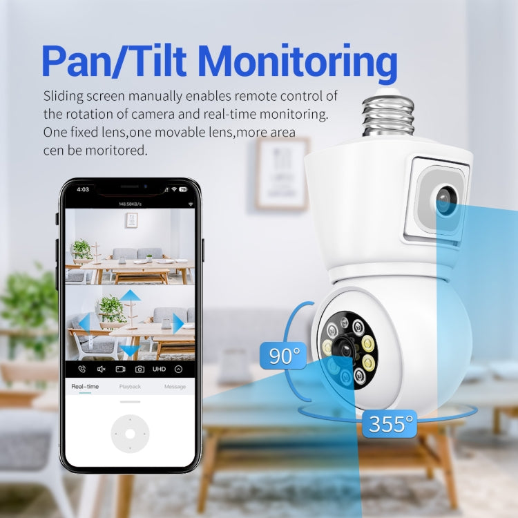 ESCAM QF202 Telecamera WiFi doppia lente 2x2MP