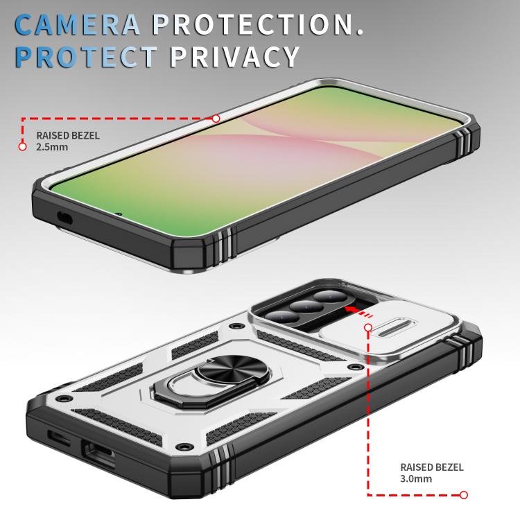 Custodia per telefono Camshield scorrevole in TPU + PC con supporto, For Galaxy A57 5G, For Samsung Galaxy A36 5G / A37 5G, For Galaxy A27 5G