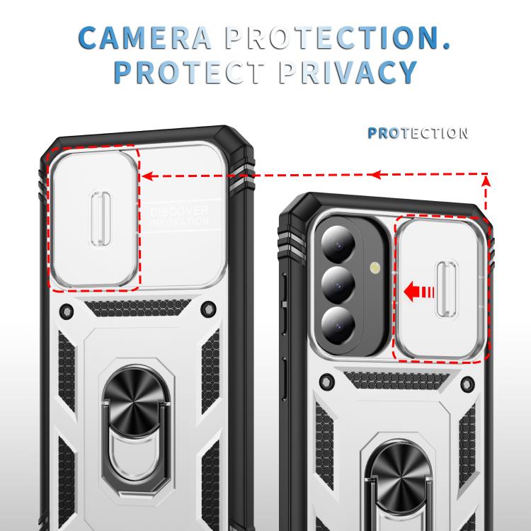 Custodia per telefono Camshield scorrevole in TPU + PC con supporto, For Galaxy A57 5G, For Samsung Galaxy A36 5G / A37 5G, For Galaxy A27 5G