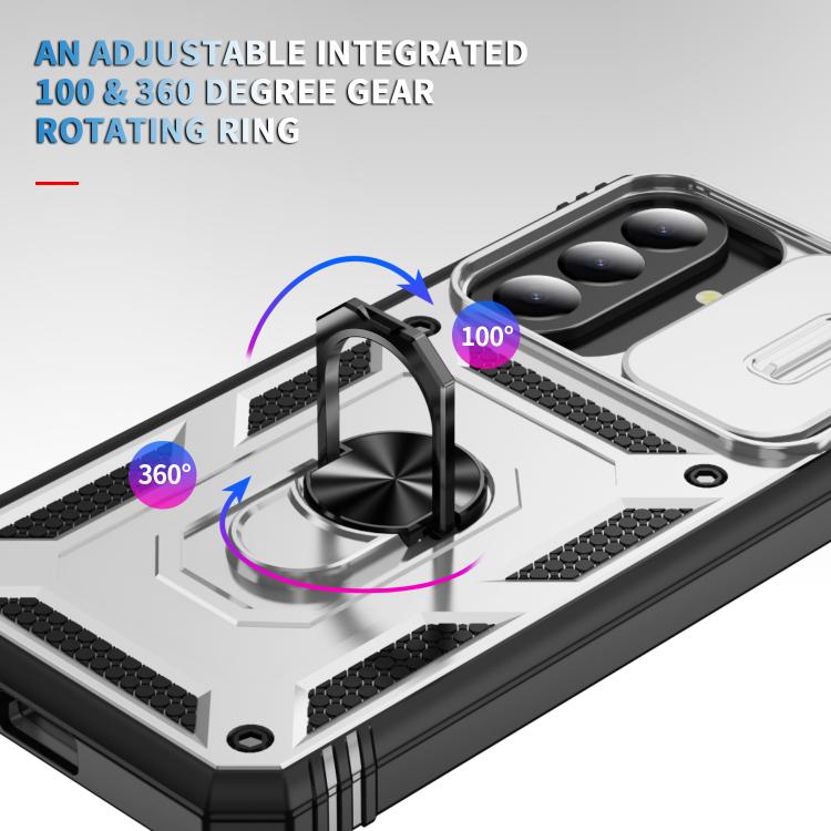 Custodia per telefono Camshield scorrevole in TPU + PC con supporto, For Galaxy A57 5G, For Samsung Galaxy A36 5G / A37 5G, For Galaxy A27 5G