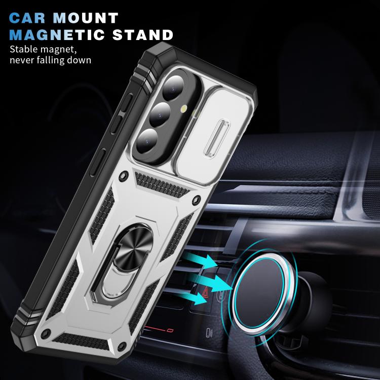 Custodia per telefono Camshield scorrevole in TPU + PC con supporto, For Galaxy A57 5G, For Samsung Galaxy A36 5G / A37 5G, For Galaxy A27 5G