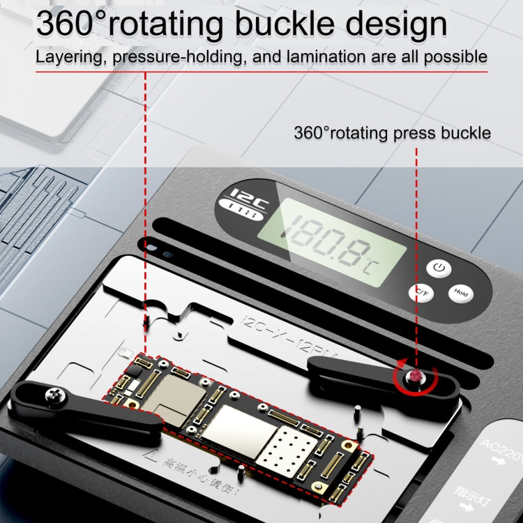 Layered desoldering station with PCB motherboard with i2C LCD display T18 with universal module, With Universal Module