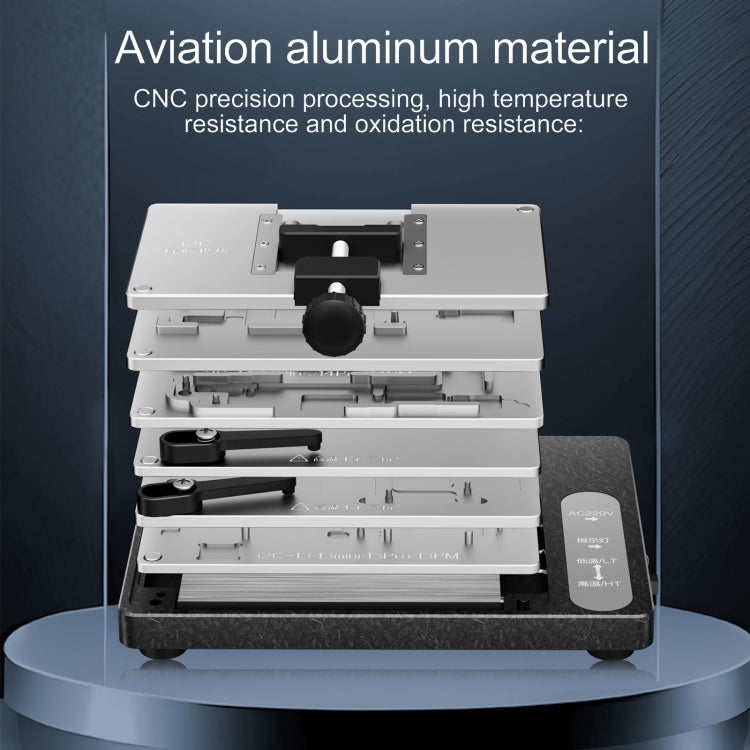 Stazione dissaldante a strati per scheda madre PCB con display LCD i2C T18 per iPhone X-15 Pro Max con modulo di rimozione colla, For iPhone X-15 Pro Max Module+Glue Removal Module