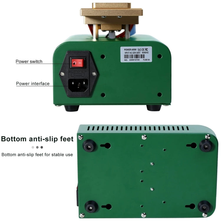 BEST B-918A 7 inch Vacuum Pump LCD Screen Rotary Heating Platform Separator, US Plug, EU Plug