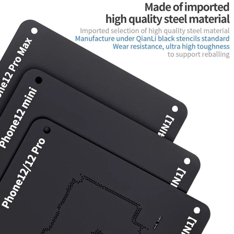 Piattaforma di reballing BGA a strato intermedio magnetico Qianli, For iPhone 15 Series, For iPhone 14 Series