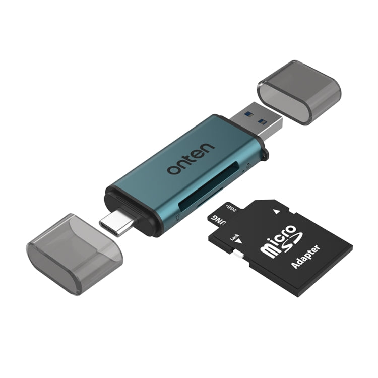 Onten CR532 Lettore di schede USB 2 in 1 da USB-A/USB-C a SD2.0/TF2.0, CR532