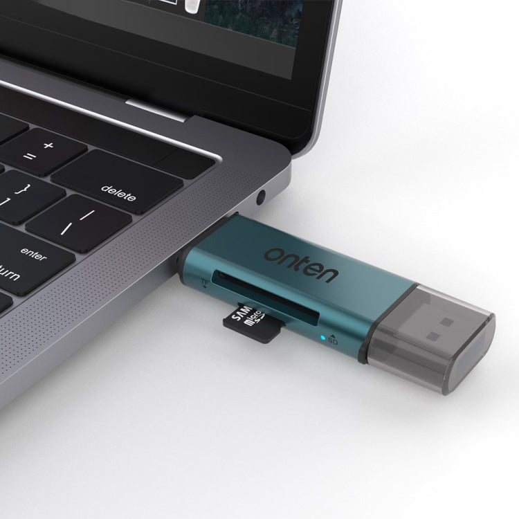 Onten CR532 Lettore di schede USB 2 in 1 da USB-A/USB-C a SD2.0/TF2.0, CR532