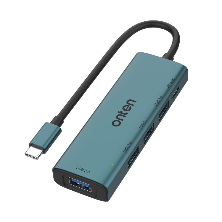 Onten UC119 HUB USB-C 5 in 1 con 4 porte USB-A