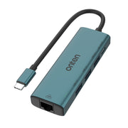 Onten UC121 HUB 5 in 1 da USB-C/Type-C a USB 3.0 con ingresso 5V e scheda di rete 100Mbps, UC121