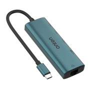 Onten UC125 HUB multifunzione 5 in 1 da USB-C / Type-C a HDMI+USB3.0+PD3.0 con scheda di rete da 100 Mbps, UC125