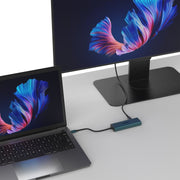 Onten UC125 HUB multifunzione 5 in 1 da USB-C / Type-C a HDMI+USB3.0+PD3.0 con scheda di rete da 100 Mbps, UC125