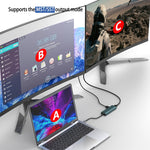 Onten UC126 Docking station HUB multifunzione 5 in 1 da USB-C/Tipo-C a doppio HDM I+ USB2.0 + PD3.0, UC126