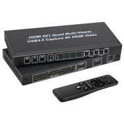 Splitter schermo NK-941S 4K HDMI 4x1 + acquisizione video USB 3.0 tutto in un'unica macchina, NK-941S