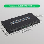 Splitter HDMI 4x1 4K con acquisizione video USB 3.0