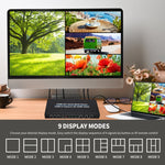 Splitter HDMI 4x1 4K con acquisizione video USB 3.0