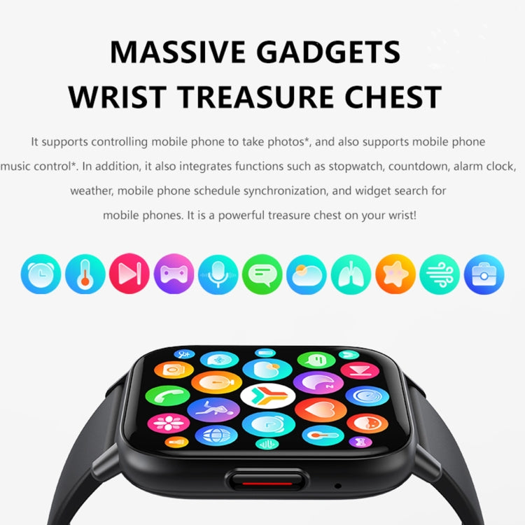 DM05 Orologio sportivo intelligente BT5.2 da 1,83 pollici, supporto per sonno/frequenza cardiaca/ossigeno nel sangue/temperatura/zucchero cardiaco/monitoraggio della pressione sanguigna