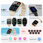 DM05 Orologio sportivo intelligente BT5.2 da 1,83 pollici, supporto per sonno/frequenza cardiaca/ossigeno nel sangue/temperatura/zucchero cardiaco/monitoraggio della pressione sanguigna