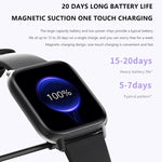 DM05 Orologio sportivo intelligente BT5.2 da 1,83 pollici, supporto per sonno/frequenza cardiaca/ossigeno nel sangue/temperatura/zucchero cardiaco/monitoraggio della pressione sanguigna