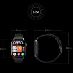 QS08 PRO Orologio sportivo intelligente BT5.2 da 1,83 pollici, supporto per sonno/frequenza cardiaca/ossigeno nel sangue/temperatura/monitoraggio della pressione sanguigna