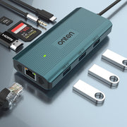 Onten UC961 Docking station HUB multifunzione USB-C / Type-C 9 in 1, UC961