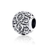 Accessori per collana braccialetto fai-da-te con perline a forma di fiore retrò in argento sterling S925