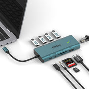 Onten UC962 Docking station HUB multifunzione USB-C/Type-C 10 in 1, UC962