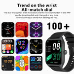 Qx5 Orologio sportivo intelligente BT5.2 da 1,96 pollici, supporto chiamata Bluetooth/sonno/ossigeno nel sangue/temperatura/frequenza cardiaca/monitoraggio della pressione sanguigna