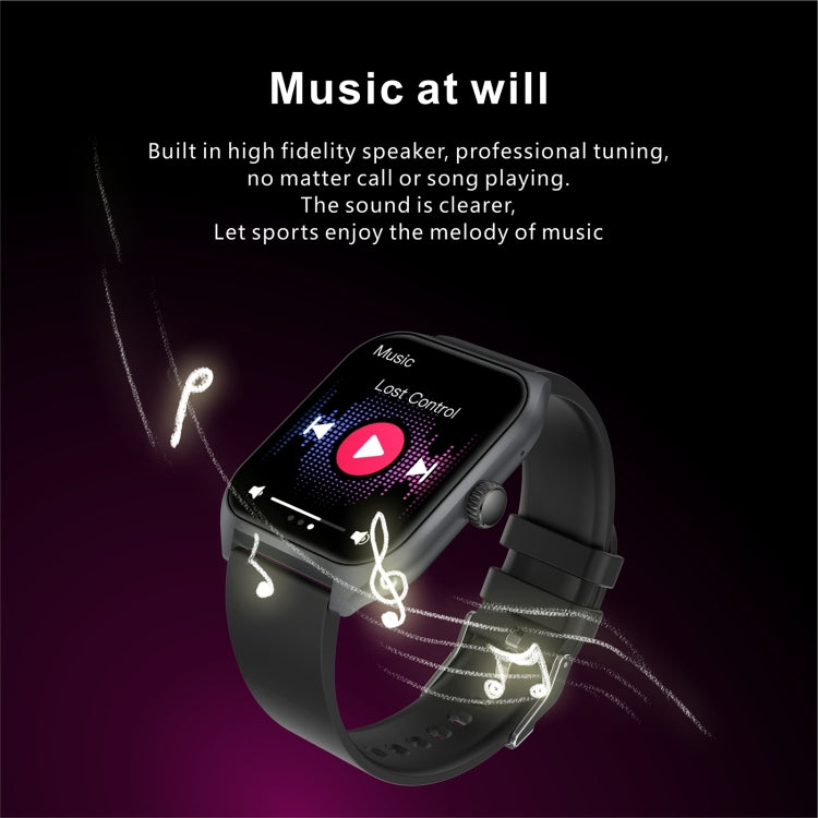 Qx5 Orologio sportivo intelligente BT5.2 da 1,96 pollici, supporto chiamata Bluetooth/sonno/ossigeno nel sangue/temperatura/frequenza cardiaca/monitoraggio della pressione sanguigna