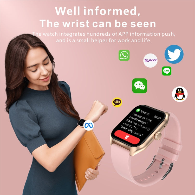 Qx5 Orologio sportivo intelligente BT5.2 da 1,96 pollici, supporto chiamata Bluetooth/sonno/ossigeno nel sangue/temperatura/frequenza cardiaca/monitoraggio della pressione sanguigna