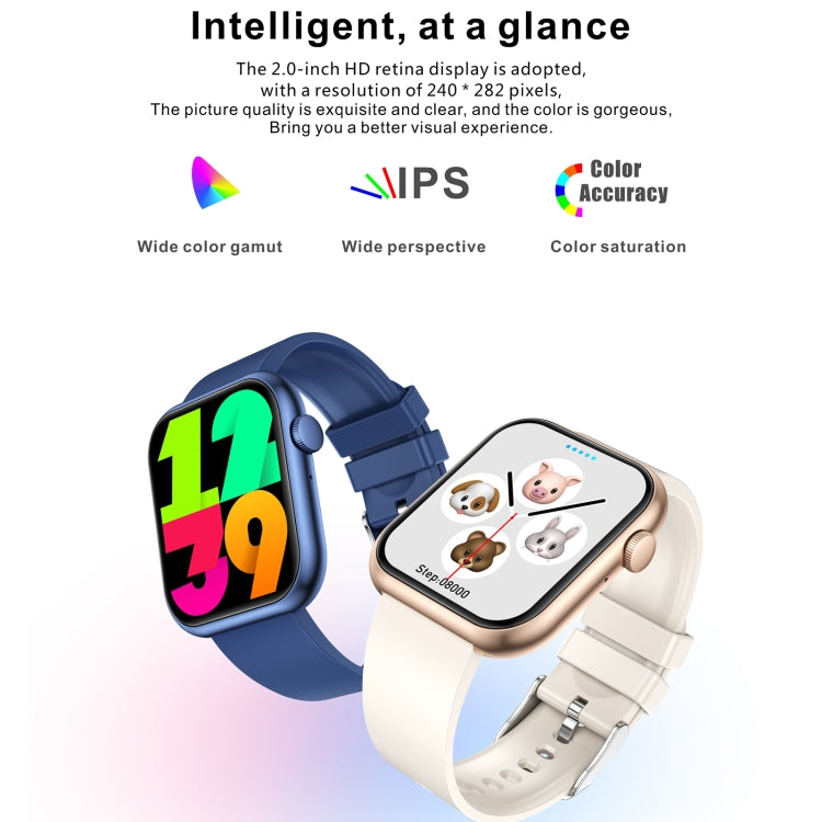 Orologio sportivo intelligente QX7 Pro da 2,0 pollici BT5.2, supporto per chiamate Bluetooth/sonno/glicemia/ossigeno nel sangue/temperatura/frequenza cardiaca/monitoraggio della pressione sanguigna
