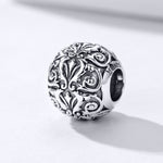 Accessori per collana braccialetto fai-da-te con perline a forma di fiore retrò in argento sterling S925