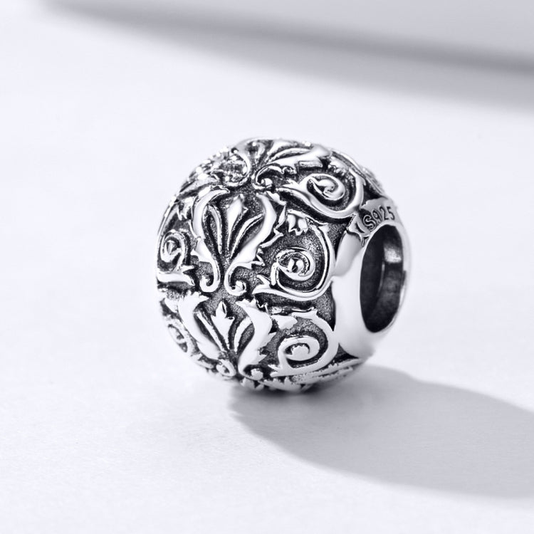 Accessori per collana braccialetto fai-da-te con perline a forma di fiore retrò in argento sterling S925