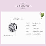 Accessori per collana braccialetto fai-da-te con perline a forma di fiore retrò in argento sterling S925