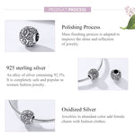 Accessori per collana braccialetto fai-da-te con perline a forma di fiore retrò in argento sterling S925