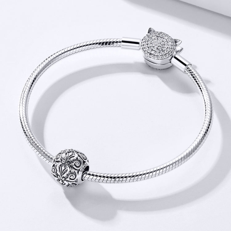 Accessori per collana braccialetto fai-da-te con perline a forma di fiore retrò in argento sterling S925