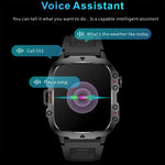 QX11 Orologio sportivo intelligente BT5.2 da 1,96 pollici, supporto per chiamate Bluetooth/sonno/ossigeno nel sangue/frequenza cardiaca/monitoraggio della pressione sanguigna