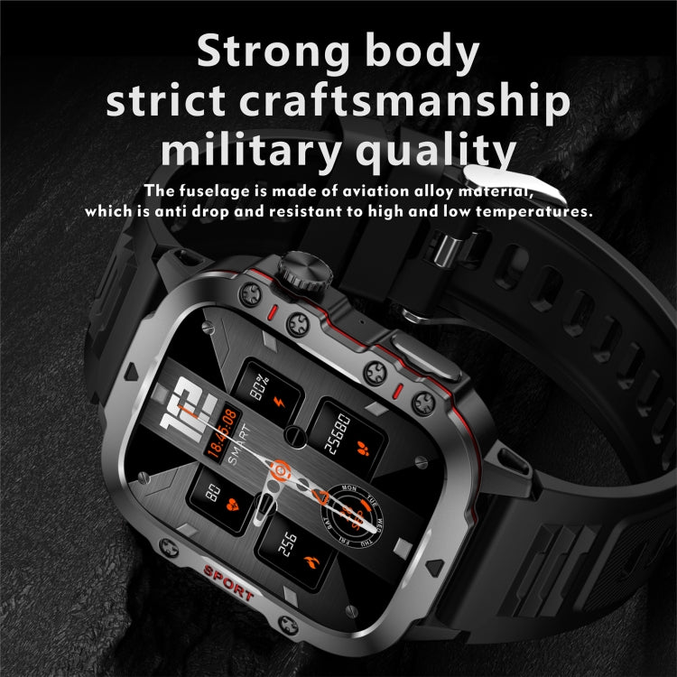 QX11 Orologio sportivo intelligente BT5.2 da 1,96 pollici, supporto per chiamate Bluetooth/sonno/ossigeno nel sangue/frequenza cardiaca/monitoraggio della pressione sanguigna