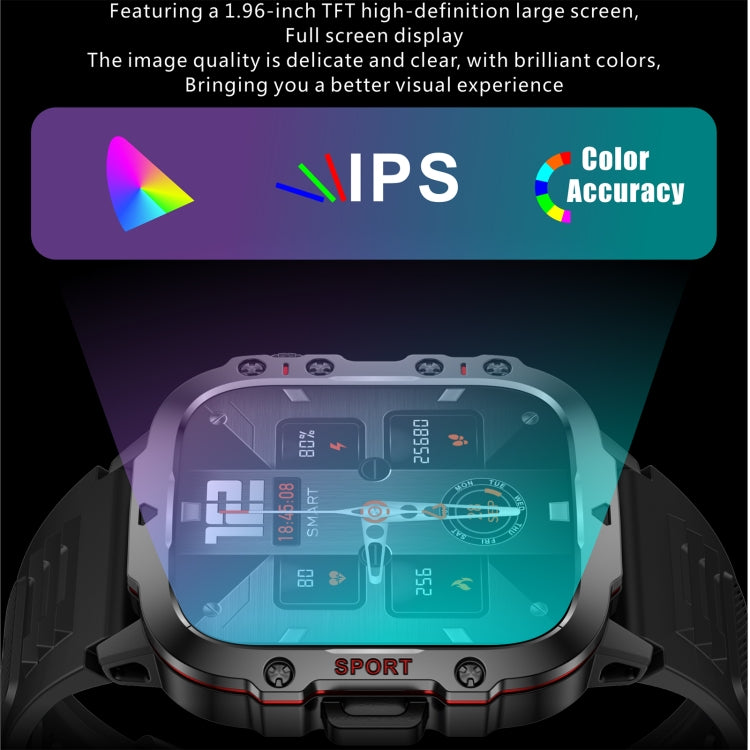 QX11 Orologio sportivo intelligente BT5.2 da 1,96 pollici, supporto per chiamate Bluetooth/sonno/ossigeno nel sangue/frequenza cardiaca/monitoraggio della pressione sanguigna