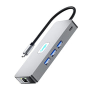 BYL-2401 Docking station HUB 8 in 1 da tipo C a PD100W + USB 3.0 + HDMI + DP + RJ45 HUB, BYL-2401