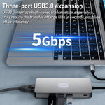 BYL-2401 Docking station HUB 8 in 1 da tipo C a PD100W + USB 3.0 + HDMI + DP + RJ45 HUB, BYL-2401