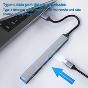 ADS-807 PD100 6 in 1 da tipo C a PD100W + USB 3.0 + USB 2.0 + docking station HUB SD/TF, ADS-807