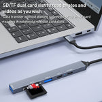 ADS-807 PD100 6 in 1 da tipo C a PD100W + USB 3.0 + USB 2.0 + docking station HUB SD/TF, ADS-807
