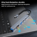 ADS-807 PD100 6 in 1 da tipo C a PD100W + USB 3.0 + USB 2.0 + docking station HUB SD/TF, ADS-807