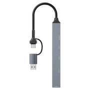 ADS-807D 6 in 1 USB + Tipo C a PD100W + USB 3.0/2.0 + Docking station HUB SD/TF, ADS-807D
