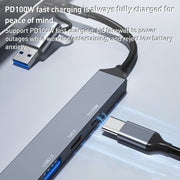 ADS-807D 6 in 1 USB + Tipo C a PD100W + USB 3.0/2.0 + Docking station HUB SD/TF, ADS-807D
