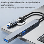 ADS-807D 6 in 1 USB + Tipo C a PD100W + USB 3.0/2.0 + Docking station HUB SD/TF, ADS-807D