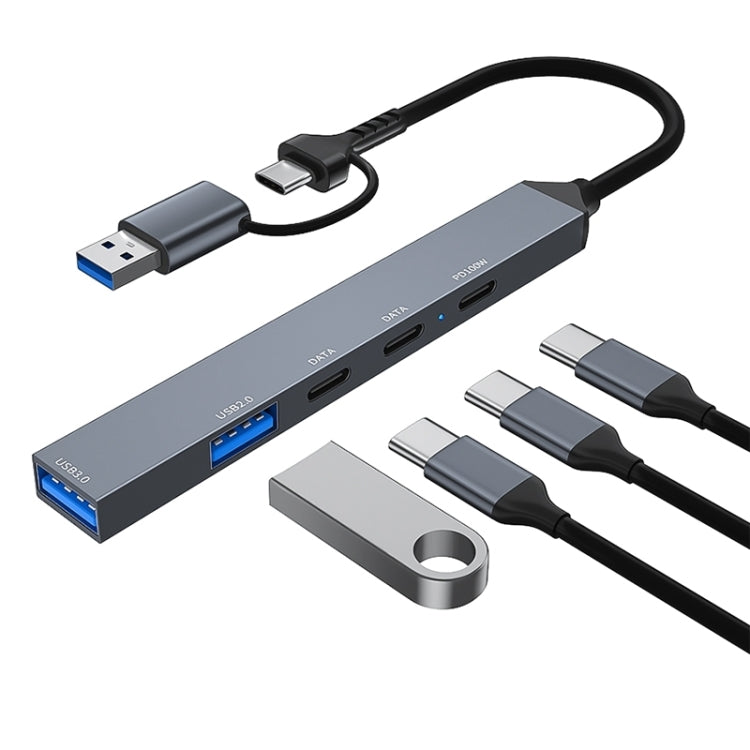 ADS-809D 5 in 1 USB + Tipo C a PD100W + USB 3.0/2.0 + Docking station HUB Tipo C, ADS-809D
