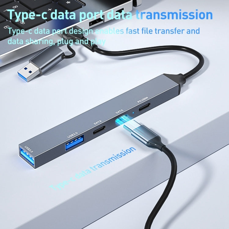 ADS-809D 5 in 1 USB + Tipo C a PD100W + USB 3.0/2.0 + Docking station HUB Tipo C, ADS-809D