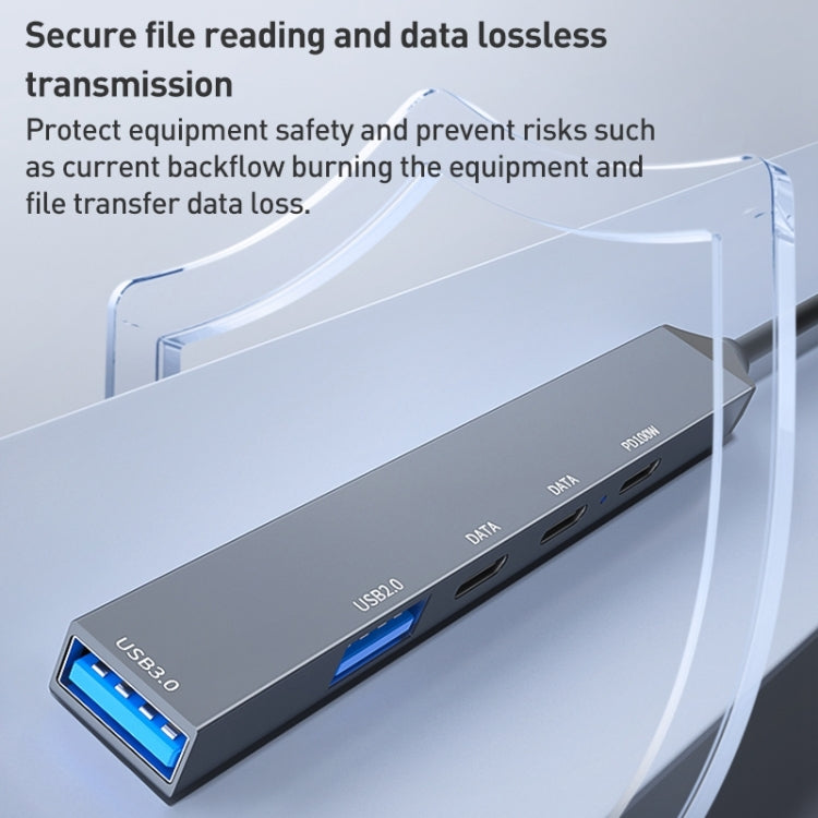 ADS-809D 5 in 1 USB + Tipo C a PD100W + USB 3.0/2.0 + Docking station HUB Tipo C, ADS-809D